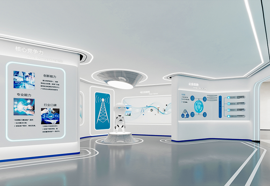 广东企业展厅设计效果图