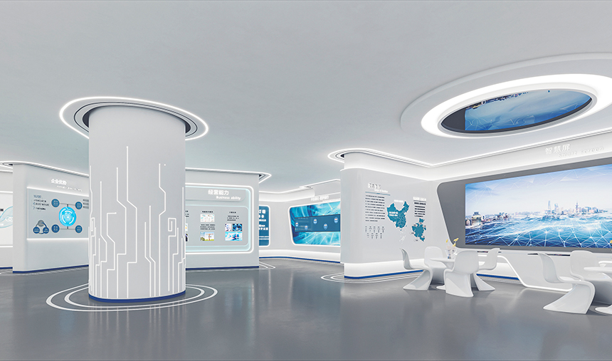 广东企业展厅设计效果图