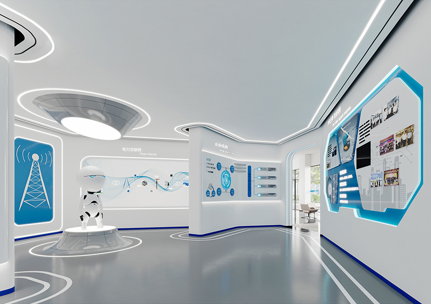 广东企业展厅设计效果图