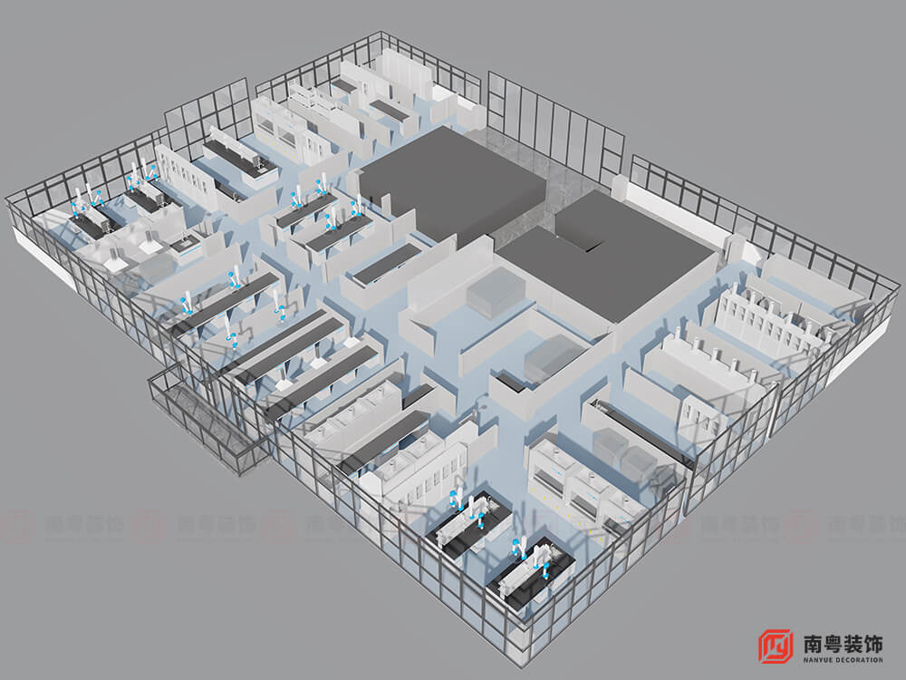 广东东莞颖兴5000m²实验室设计平面图